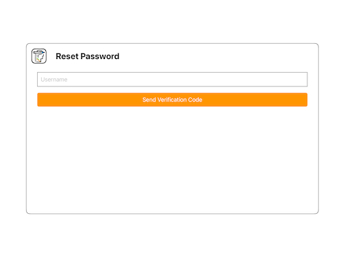 Enter the user name of the account to reset password.